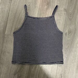 Brandy Melville Navy and White Striped Cami